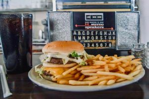 Classic Oh Boy Burger with Fries and Soda